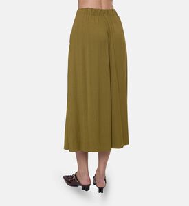 Forte-Forte High-waisted Flared Midi Skirt, Model View