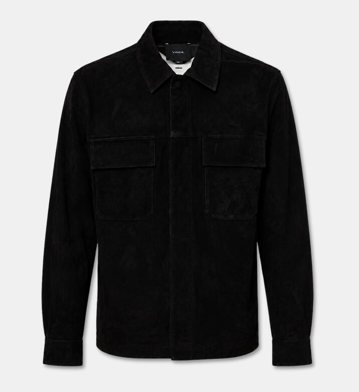 Vince Suede Overshirt Jacket, Packshot View