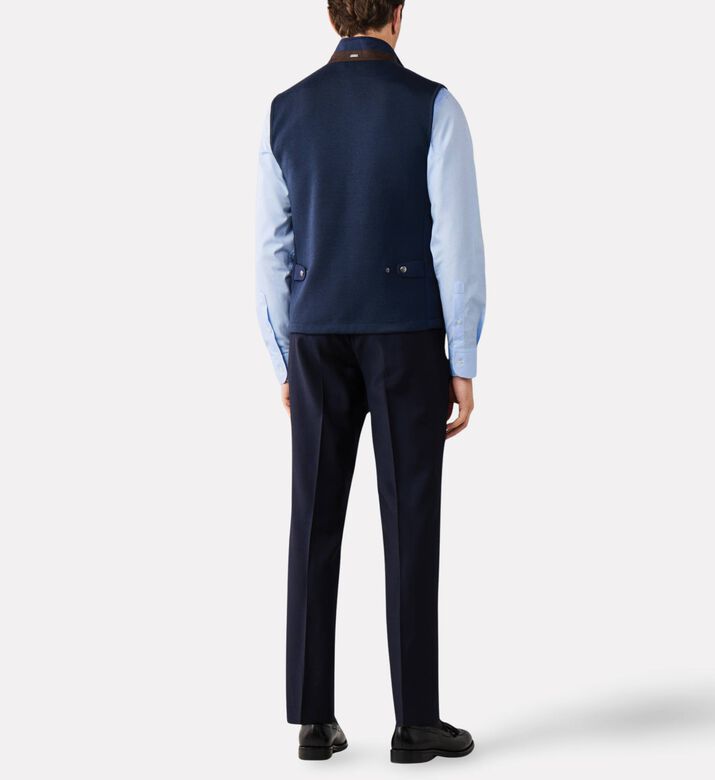 Hackett London Gilet Windsor, Navy, L, Model View