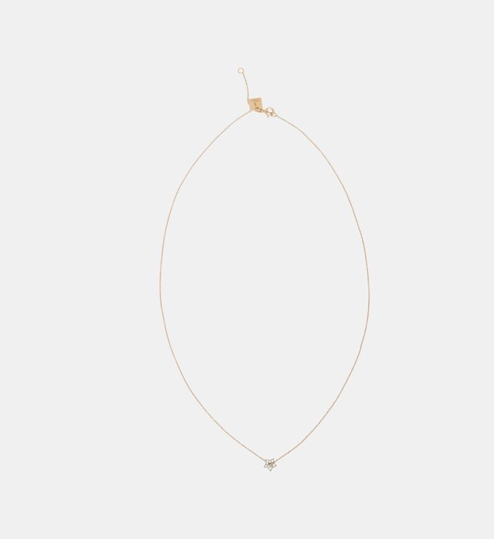 Mini Diamond Milky Way Open Star Necklace - 18k