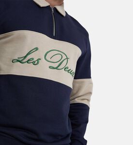 Half-zip Closure Polo Sweatshirt