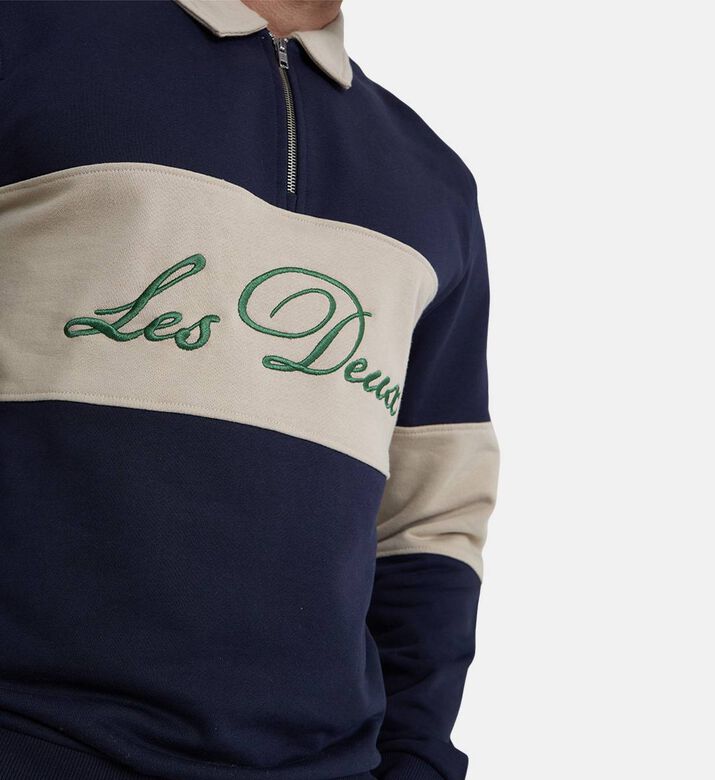 Half-zip Closure Polo Sweatshirt