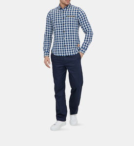 Checked Beaded-pocket Shirt