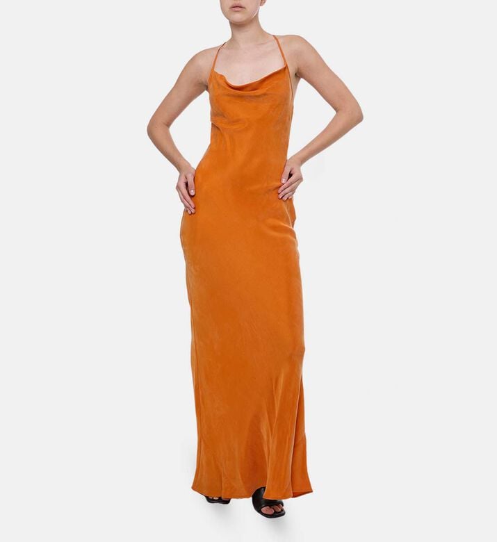 Niluu Sleeveless V-neck Flared Dress, Model View