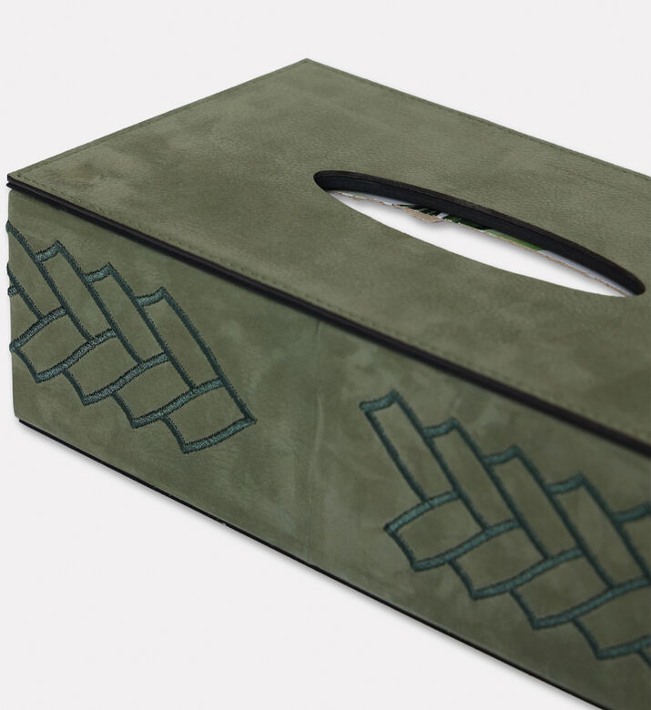 Pinetti Lily Rectangular Tissue Box, Green, Packshot View