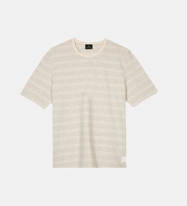 Marl Striped Cotton T-shirt