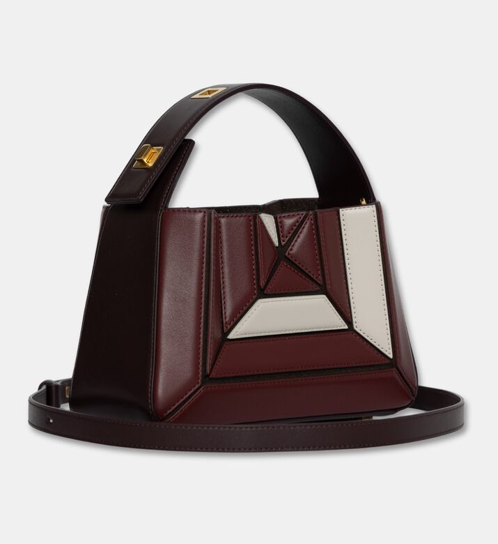Mlouye Sera Mia Geometric Leather Bag, Bord-offwht, Packshot View