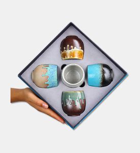 Tohfa Luxe Amber 5-piece Ceramic Cup Gift Set, Packshot View