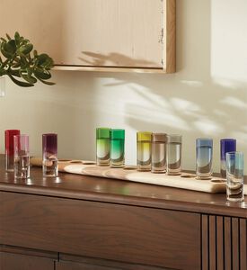 طقم غراند فودكا ولوح بخشب بلوط بطول 77 سم بألوان متنوعة