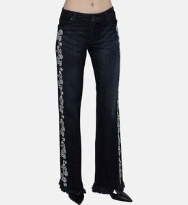 بنطال جينز روكسي قصسر ضيق بقصة مستقيمة بخصر منخفض