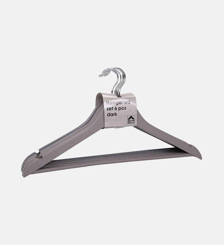 Wooden Hangers 6-piece Set - 44.5 X 1.2 X 23 Cm
