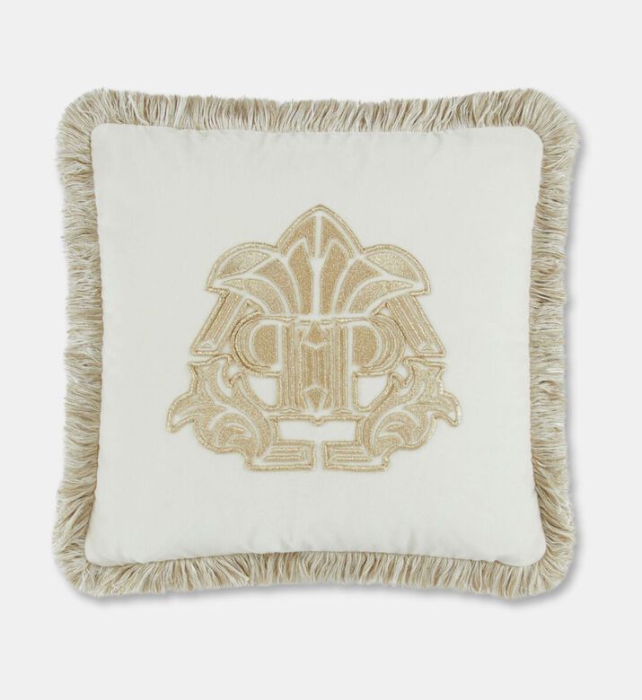 Philipp Plein Gothic-inspired Design Pillowcase, Ivory, 60x60-cm, Packshot View