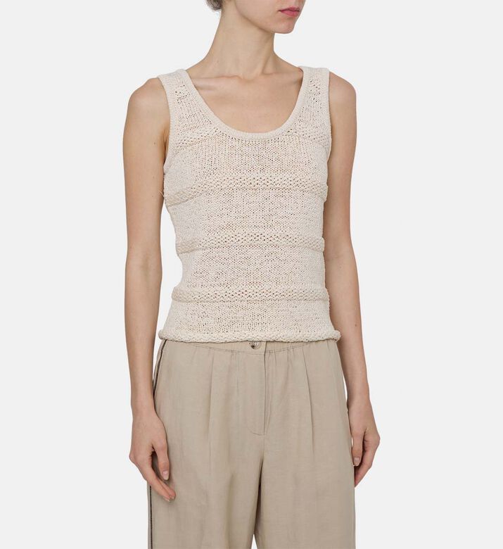 Sanettie Patterned Slim-fit Tank Top