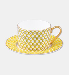 Imperial Cup With Saucer Star, Yellow, Packshot View