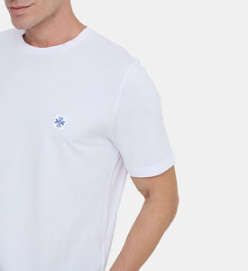 تيشيرت قطن بأكمام قصيرة بشعار العلامة