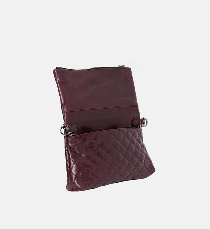 The Kooples All-over Skull Studs Quilted Crossbody Bag, Burgundy, Packshot View