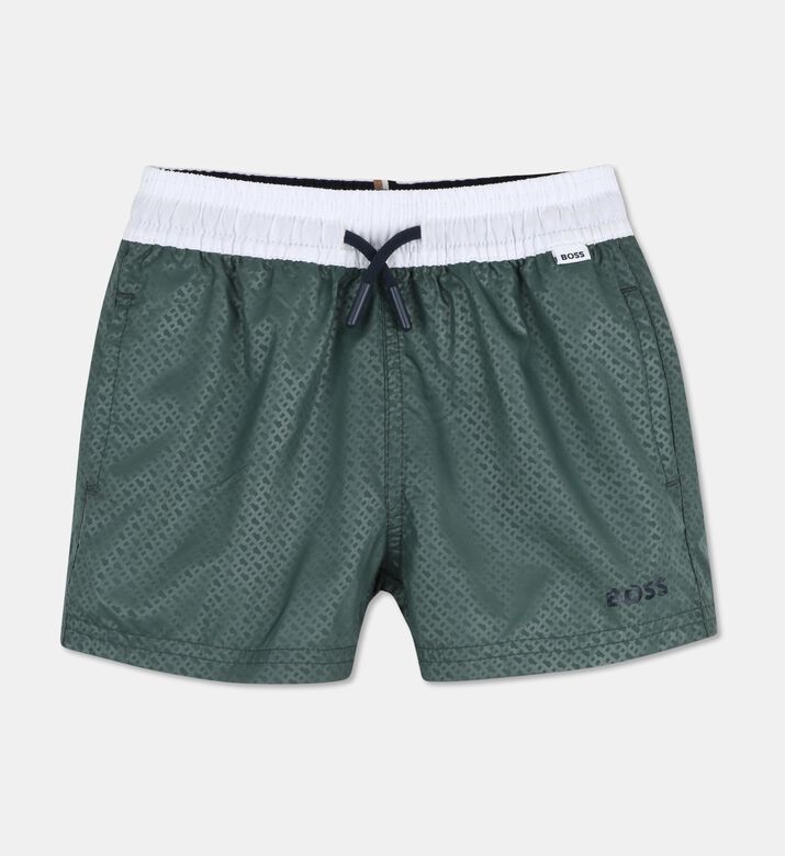 Boss Monogram-print Swim Shorts, Packshot View