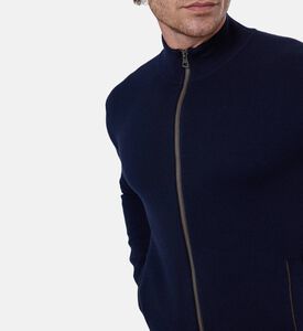 سترة طويلة الأكمام محبوكة بصوف ميرينو