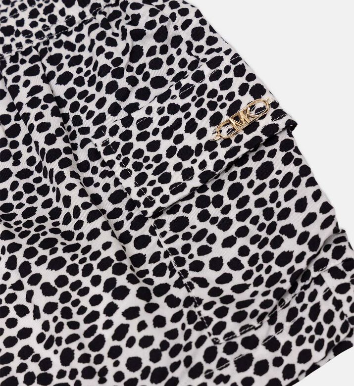 Blob-pattern Elastic Waistband Shorts