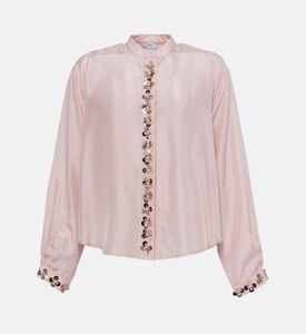 Forte-Forte Floral Sequin Button Down Shirt, Packshot View
