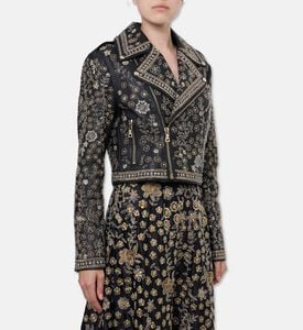 Alice and Olivia Cody Floral-embroidery Jacket, Model View