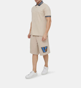 Maxi Logo Cotton Fleece Shorts