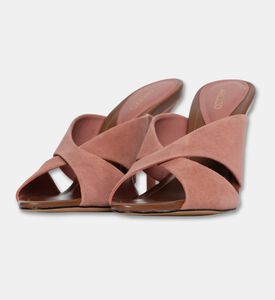 Arezzo Suede High-heel Mules, Pink, Eu-37, Packshot View