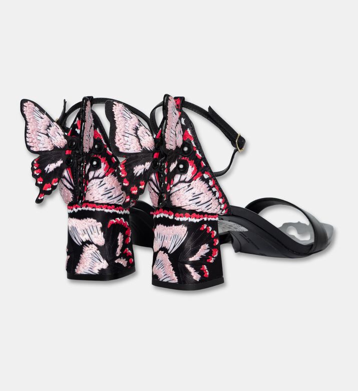 Sophia Webster Chiara-embroidery Mid-block Sandals, Black, Eu-38, Packshot View