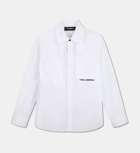 Karl Lagerfeld Logo Detail Cotton Shirt, Packshot View