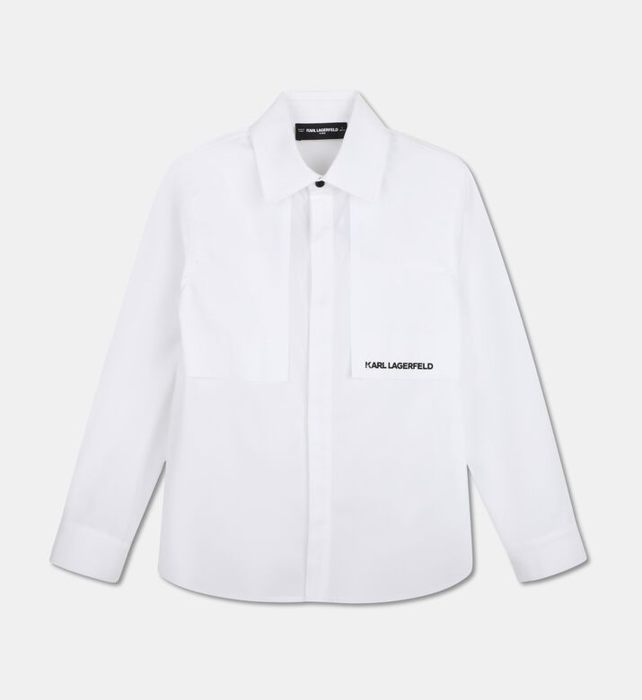 Karl Lagerfeld Logo Detail Cotton Shirt, Packshot View