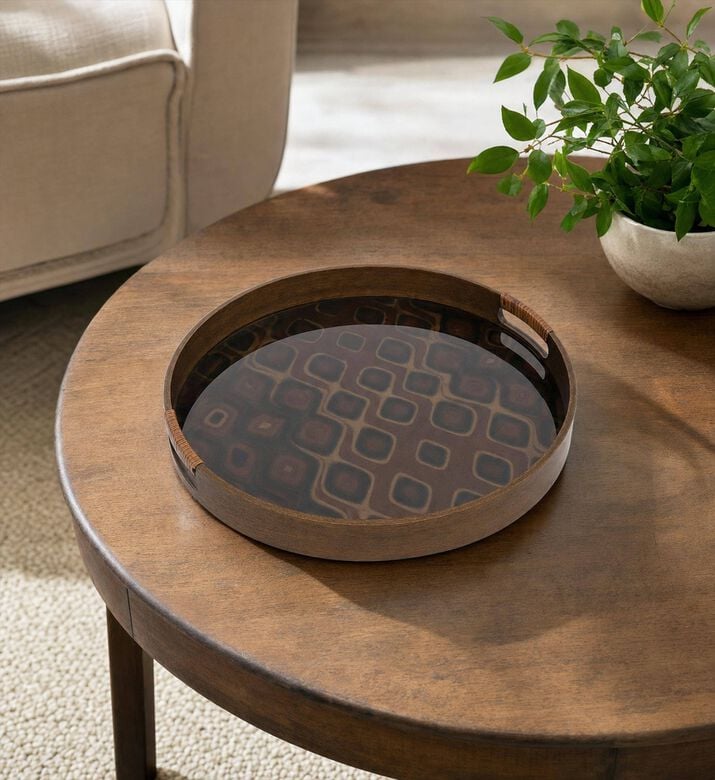 Thun Galateo Peacock 2-piece Tray Set, Model View
