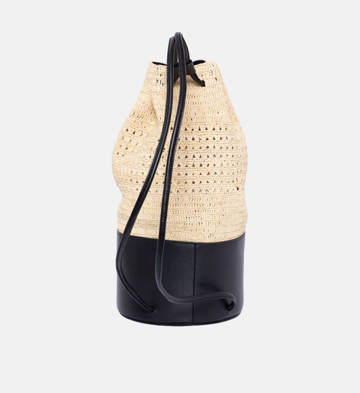 حقيبة باكيت جلد رافيا