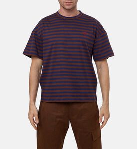 Plan C Stripe-print Crewneck T-shirt, Model View