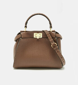 Fendi Preowned Fendi Brown Mini Peekaboo Top Handle Bag, Packshot View