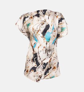 Fedora Silk Twill Short-sleeve Blouse