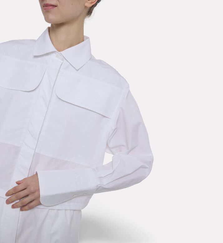 Patou Safari Tie-back Cropped Shirt, Model View