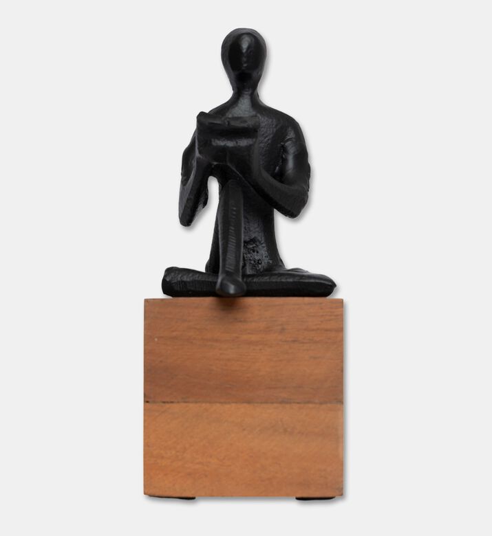 Home Deco and More Yoga Pose Matte-finish Figurine, Black, Packshot View