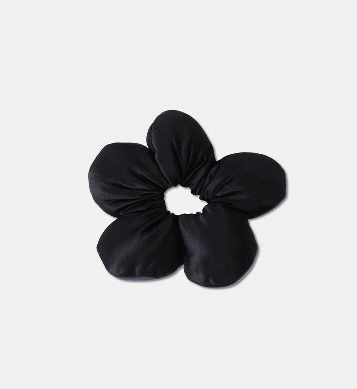 StickyBestie Scrunchie Flower, Black, Packshot View