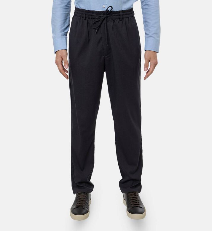 Les Deux Como Tapered Drawstring Trousers, Grey, 36-32, Model View