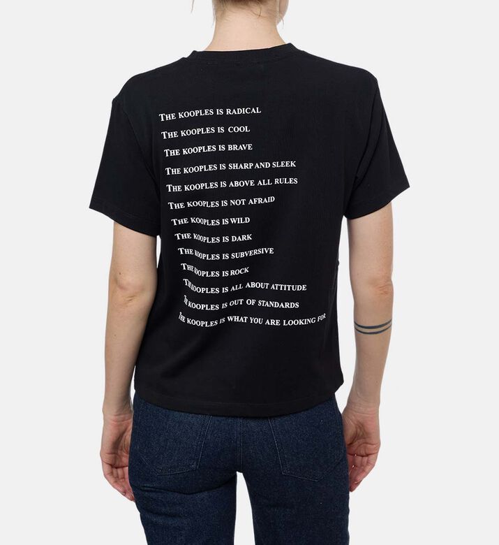 The Kooples Reversed Rhinestone Logo T-shirt, Model View