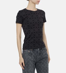 Marine Serre Monogram Fitted T-shirt, Model View
