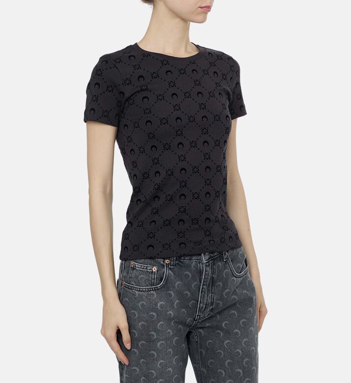 Marine Serre Monogram Fitted T-shirt, Model View