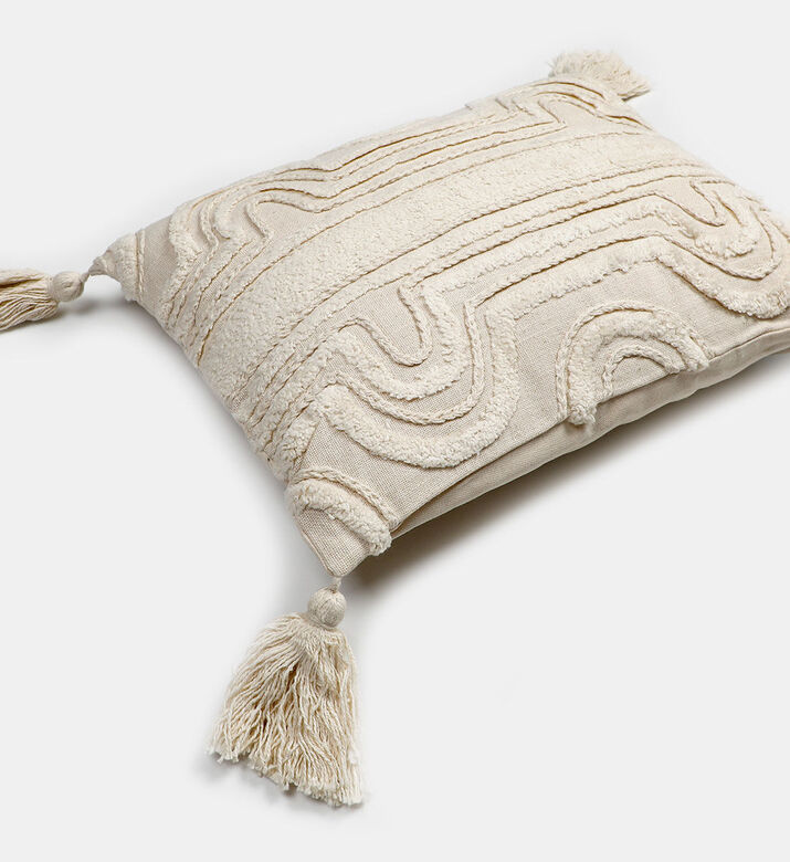 Home Deco and More Adoby Cotton Fringes Cushion, Packshot View