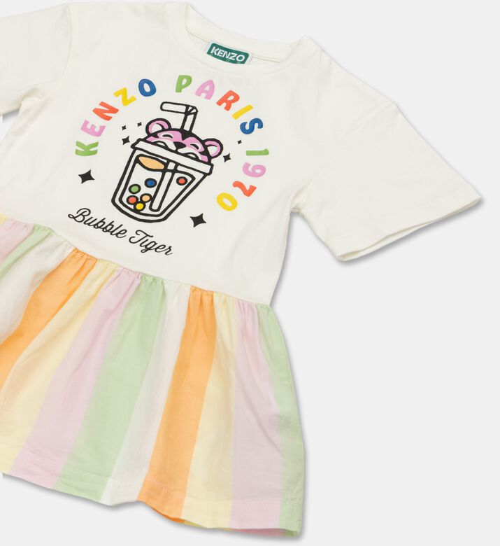 Kenzo Striped Glossy Poplin Dress, Packshot View