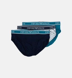 Waist Logo 3-packs Printed Briefs Set