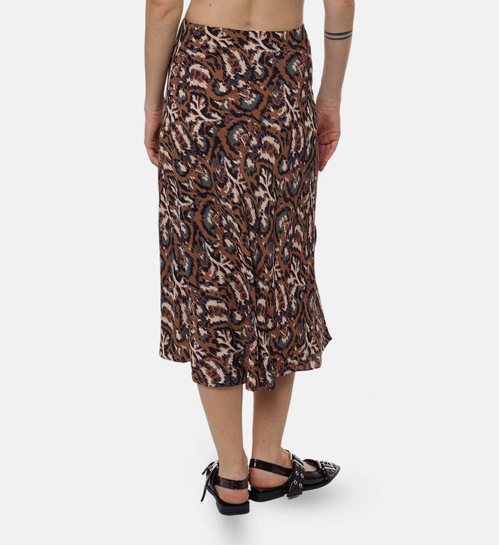 Ba and Sh All-over Print Flared Skirt, Model View