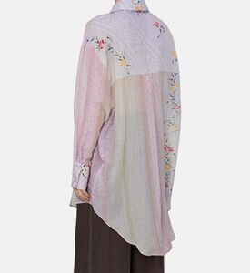 قميص بصف أزرار بطبعة أزهار متعدد الألوان