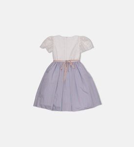 فستان واسع مخطط بأكمام قصيرة