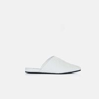 Textured Slip-on Flat Mules