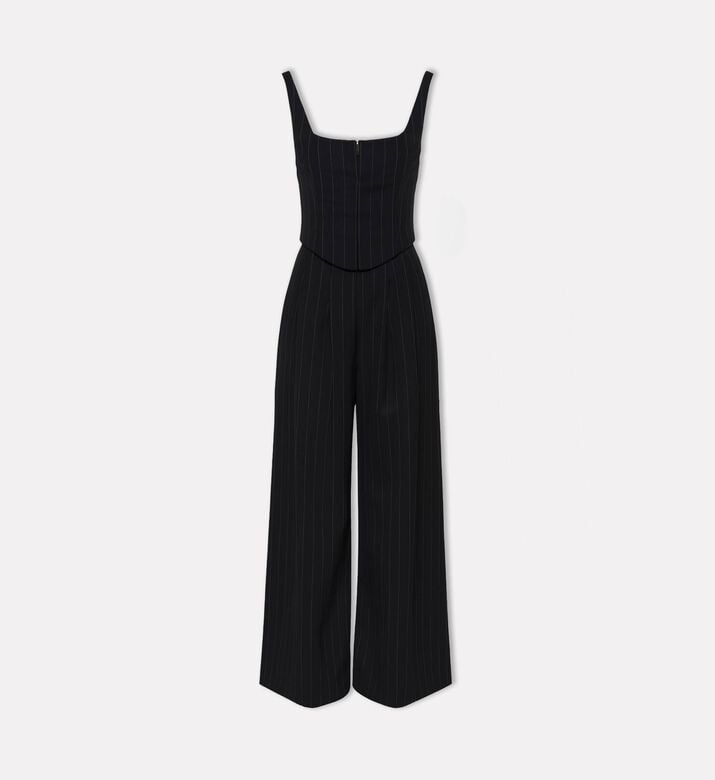 Alice and Olivia Rebecca Corseted Bustier Top Wide-leg Jumpsuit, Packshot View